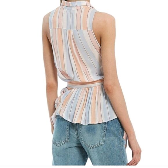 Free People Mckenzie Wrap Top in Ivory Combo Color (Size X-Small) - Picture 4 of 16